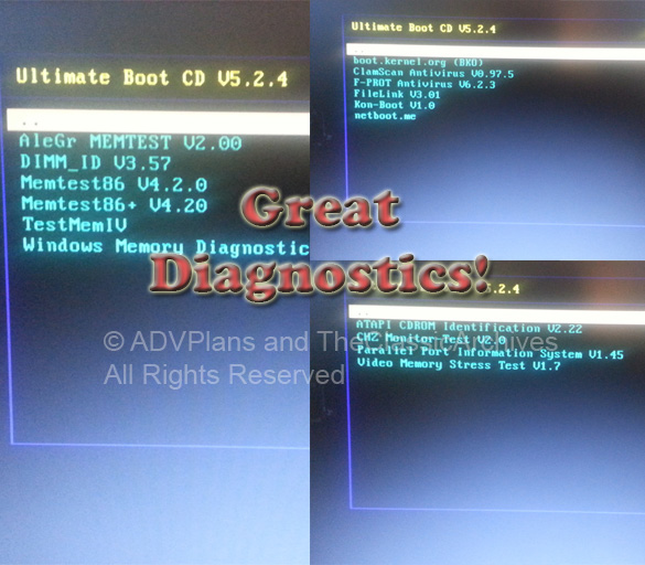 Ultimate Boot CD Disk Boot up