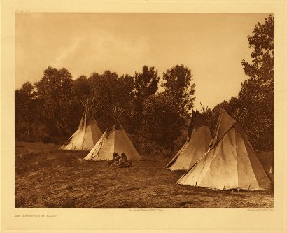 Edward Curtis American Indian Art Sample TeePee