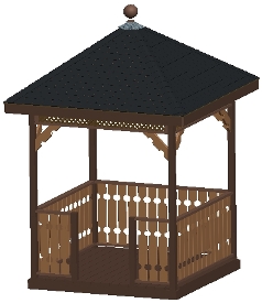 8 ft Square Gazebo Plan 8 ft Square Gazebo Plan