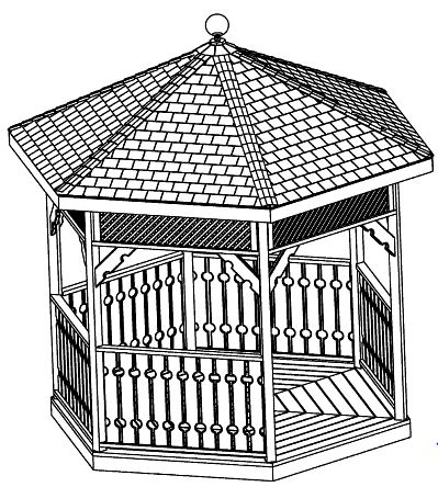 10 ft Hexagon Gazebo Plan 10 ft Hexagon Gazebo Plan