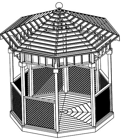 10 ft Open Air Gazebo Plan