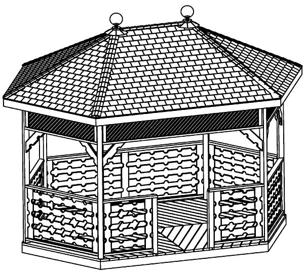 10x16 Hexagon Gazebo Plan