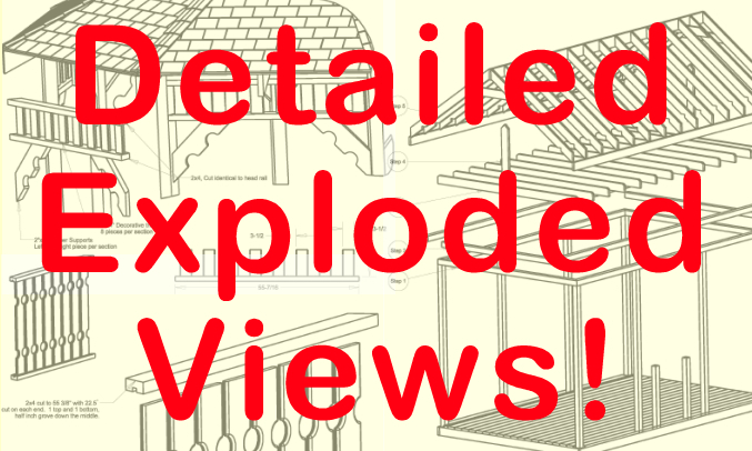 Gazebo Plans with Detailed Exploded Views Gazebo Plans with Detailed Exploded Views