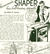 Wood Shaper Plans