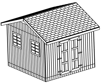 12x12 gable roof shed plan sketch