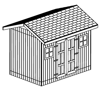 8x12 gable shed plan sketch