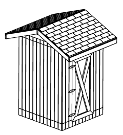 6x6 gable roof shed plan sketch