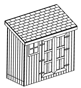 4x10 slant roof shed plan sketch