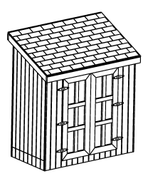 4x8 slant roof shed plan sketch