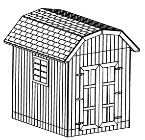 8x10 gambrel roof shed plan sketch