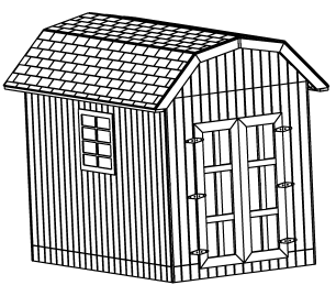 8x12 gambrel roof shed plan sketch