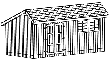 10x20 gable roof shed plan sketch