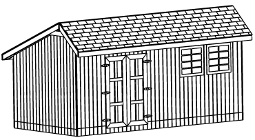 10x20 Saltbox Shed Plan Sketch 10x20 Saltbox Shed Plan Sketch