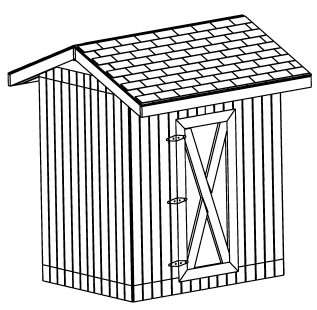 6x8 gable shed plan sketch