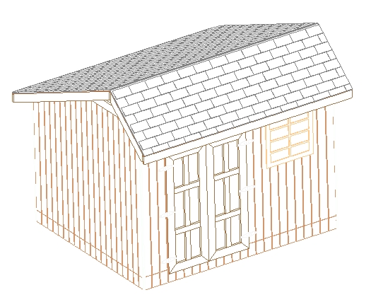 roof style salt box size 10 x 12 peak height 130 door opening width 60 ...