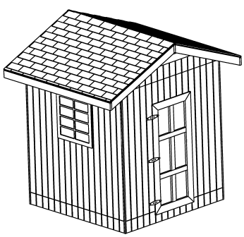 8x8 Gable Shed 8x8 Gable Roof Shed Plan