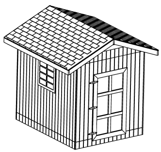 10x8 gable shed plan sketch