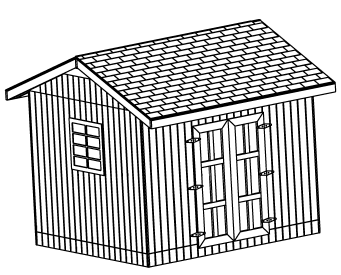 10x12 gable shed plan sketch