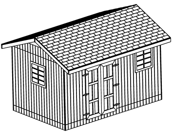 10x16 gable shed plan sketch