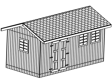 10x20 gable shed plan sketch