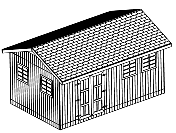 12x20 gable shed plan sketch