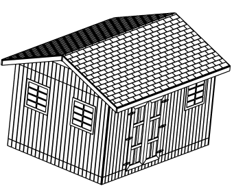 12x16 gable shed plan sketch